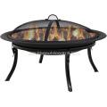 Outdoor Fire Pit Garden Round Bowl Fire Pit